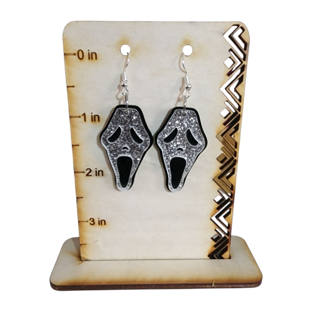 Ghost Glam Acrylic Drop Earrings